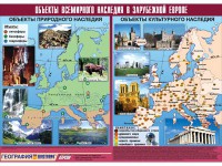 Таблица демонстрационная "Объекты всемирного наследия в Зарубежной Европе" (винил 100*140) - fgospostavki.ru - Балашиха