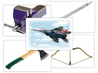 Набор предметных картинок "Оружие, военная техника. Инструменты" (48 штук, А4, с магнитами) - fgospostavki.ru - Балашиха