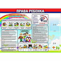 Стенд "Права ребенка" с 2 карманами - fgospostavki.ru - Балашиха
