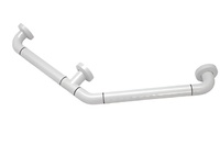 Поручень угловой трехопорный с антибактериальным покрытием (белая) - fgospostavki.ru - Балашиха