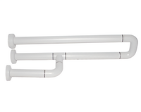 Поручень неоткидной трёхопорный с антибактериальным покрытием (белый) - fgospostavki.ru - Балашиха