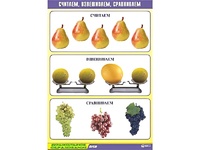 Таблица демонстрационная "Считаем, взвешиваем, сравниваем" (винил 70x100) - fgospostavki.ru - Балашиха