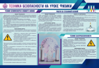Стенд-уголок "Техника безопасности на уроках физики" - fgospostavki.ru - Балашиха