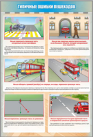 Стенд "Типичные ошибки пешеходов" - fgospostavki.ru - Балашиха