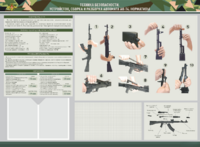 Стенд-уголок маркерный "Техника безопасности. Устройство, сборка и разборка автомата АК-74. Нормативы" - fgospostavki.ru - Балашиха