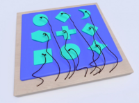 Развивающая панель с геометрическими фигурами - fgospostavki.ru - Балашиха