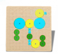 Тактильно-развивающая панель с разноцветными шестеренками - fgospostavki.ru - Балашиха