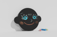 Фигурная грифельная меловая доска на тему эмоций - fgospostavki.ru - Балашиха