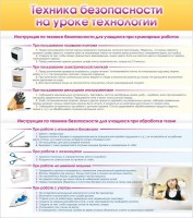 Стенд "Техника безопасности на уроке технологии" - fgospostavki.ru - Балашиха