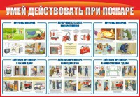 Стенд "Умей действовать при пожаре" - fgospostavki.ru - Балашиха