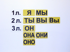 Набор магнитных карточек "Личные местоимения" (фон жёлтый) - fgospostavki.ru - Балашиха