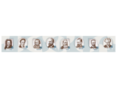 Стенд-лента "Выдающиеся ученые-историки" - fgospostavki.ru - Балашиха