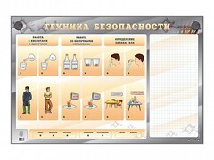 Электрифицированный стенд "Техника безопасности" с маркерными полями - fgospostavki.ru - Балашиха