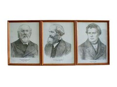 Портреты выдающихся физиков (деревянная рамка, под стеклом) - fgospostavki.ru - Балашиха