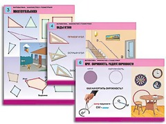 Комплект таблиц "Математика. Знакомство с геометрией" (6 таблиц, формат А1, ламинированные) - fgospostavki.ru - Балашиха