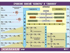 Таблица демонстрационная "Сравнение понятий изомер и гомолог" (винил 70x100) - fgospostavki.ru - Балашиха
