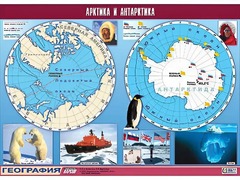 Таблица демонстрационная "Арктика и Антарктика" (винил 100*140) - fgospostavki.ru - Балашиха