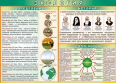 Таблица "Экология. Определения и история" (100х140 сантиметров, винил) - fgospostavki.ru - Балашиха