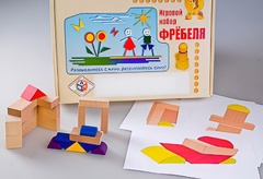 Игровой набор Фребеля "Конструктор деревянный без соединений-2" (Серия "Эксперимент") - fgospostavki.ru - Балашиха