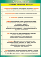 Таблица "Алгоритм описания реакции" (100х140 сантиметров, винил) - fgospostavki.ru - Балашиха