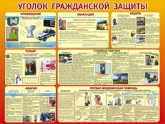 Стенд "Уголок гражданской защиты" - fgospostavki.ru - Балашиха