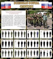 Стенд "Военная форма одежды (флаг РФ)" - fgospostavki.ru - Балашиха
