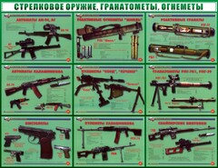 Стенд "Стрелковое оружие, гранатометы, огнеметы" Вариант 2 - fgospostavki.ru - Балашиха