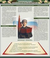 Стенд "Уставы. Закон военной службы. Военная присяга" - fgospostavki.ru - Балашиха