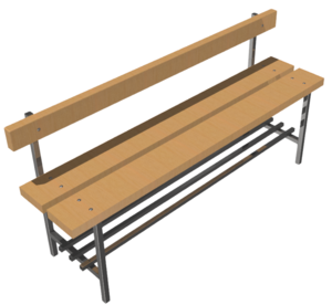 Скамья для раздевалок со спинкой (1,5 метра) - fgospostavki.ru - Балашиха