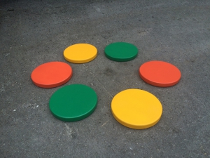 Диски цветные амортизационные деревянные (комплект 6 штук) - fgospostavki.ru - Балашиха