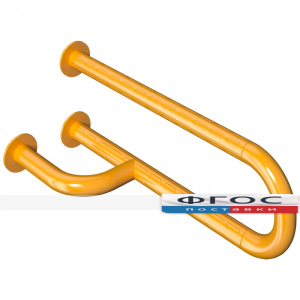 Поручень настенный не откидной с боковой опорой "Антибак" 600 х 135 х 120 миллиметров - fgospostavki.ru - Балашиха