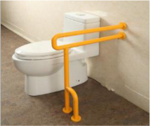 Поручень для унитаза с боковой опорой "Антибак" 700 х 600 х 120 миллиметров - fgospostavki.ru - Балашиха