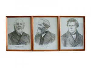 Портреты выдающихся физиков (деревянная рамка, под стеклом) - fgospostavki.ru - Балашиха