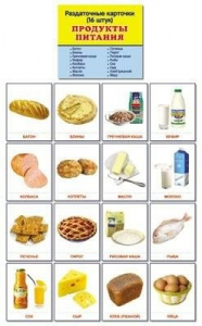 Раздаточные карточки "Продукты питания" - fgospostavki.ru - Балашиха