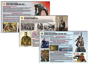Комплект таблиц по истории "История России XX - XXI вв." раздаточные (цветные, ламинированные, А4, 12 штук) - fgospostavki.ru - Балашиха