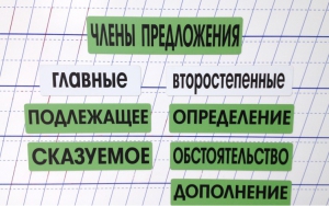 Набор магнитных карточек "Члены предложения" (фон зелёный) - fgospostavki.ru - Балашиха