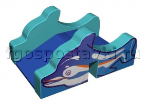 Горка "Дельфин" для сухого бассейна - fgospostavki.ru - Балашиха