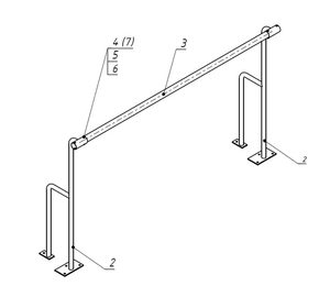 Станок хореографический напольный (1,5 метра, однорядный) - fgospostavki.ru - Балашиха
