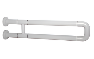 Поручень неоткидной двухопорный с антибактериальным покрытием (белый) - fgospostavki.ru - Балашиха