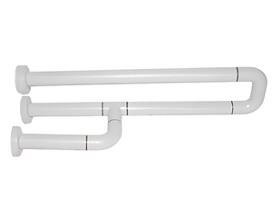 Поручень неоткидной трёхопорный с антибактериальным покрытием (белый) - fgospostavki.ru - Балашиха
