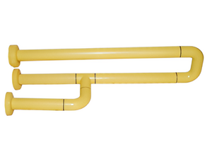 Поручень неоткидной трёхопорный с антибактериальным покрытием (желтый) - fgospostavki.ru - Балашиха