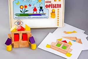 Игровой набор Фребеля "Конструктор деревянный без соединений-4" (Серия "Эксперимент") - fgospostavki.ru - Балашиха