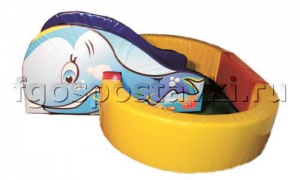 Сухой бассейн овальный с горкой "Кит" ПВХ - fgospostavki.ru - Балашиха