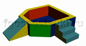 Сухой бассейн "Крепость" 1,5х1,2 метра - fgospostavki.ru - Балашиха