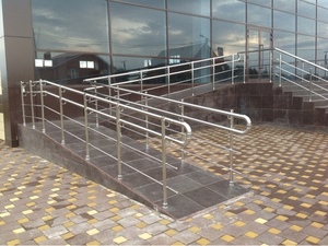 Перила для входной группы с двойным поручнем - fgospostavki.ru - Балашиха