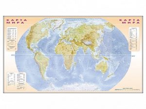 Фрагмент (демонстрационный) маркерный (двухсторонний) "Карта мира и Российской Федерации" + комплект тематических магнитов - fgospostavki.ru - Балашиха