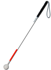 Трость телескопическая композитная с вращающимся шарообразным наконечником длинная на крючке - fgospostavki.ru - Балашиха