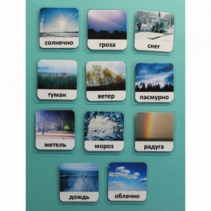 Набор карточек "Погода" (с фотографиями) - fgospostavki.ru - Балашиха