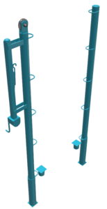 Стойки для большого тенниса с механизмом натяжения со стаканами (комплект) - fgospostavki.ru - Балашиха