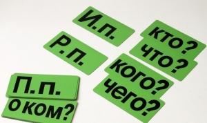 Набор магнитных карточек "Падежи" (фон зелёный) - fgospostavki.ru - Балашиха